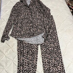 Leopard Print Pajama Set